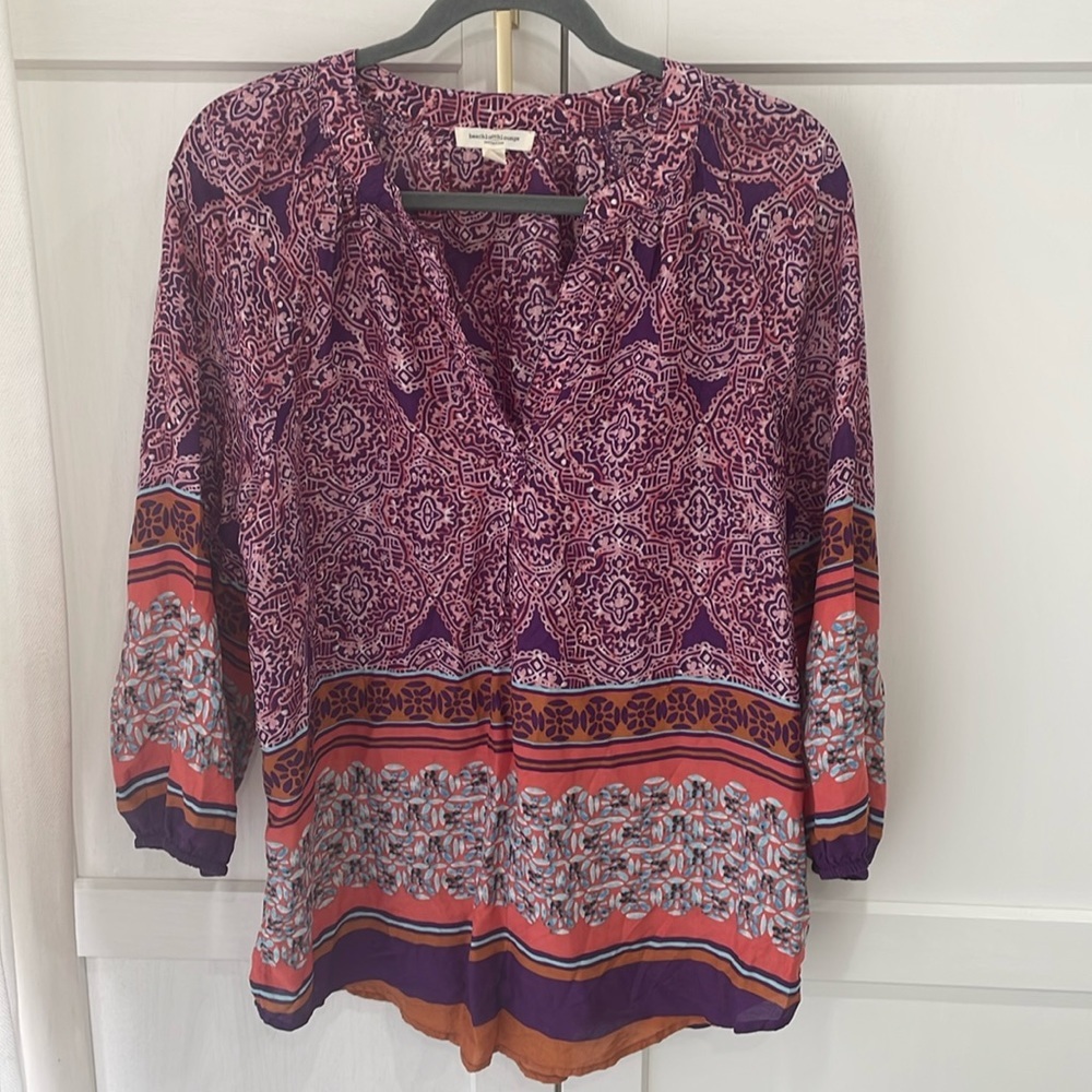 BeachLunchLounge boho lightweight tunic shirt medium